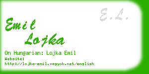 emil lojka business card